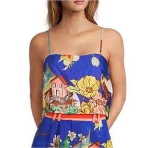Antonio Melani Callista Ocean Print Cropped Tank Top
